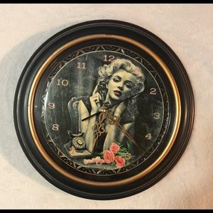 Marilyn Monroe Wall Art Wall Clock. 12”